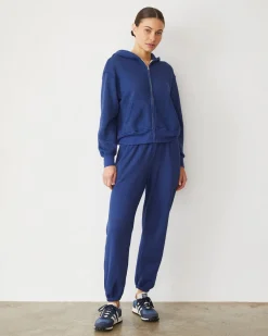 MONROW Teddy Fleece Relaxed Zip Up Hoody TRUENAVY Shop